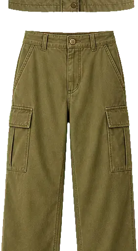 Olive pants preset item for outfit try-on